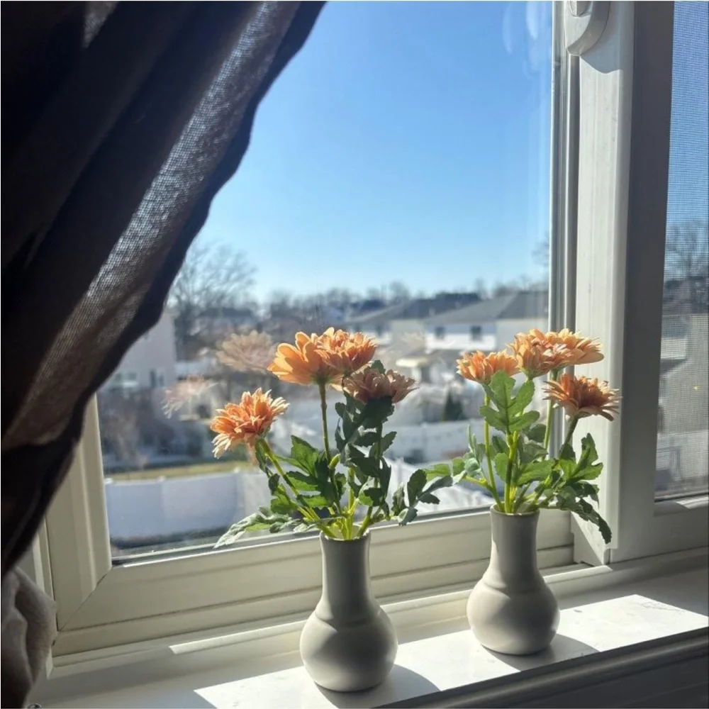 Hearth & Hand 8” Faux Micro Mini Orange Daisy Flower Arrangement